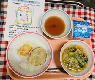 2種類のてんぷら！特製麺つゆと一緒に♪